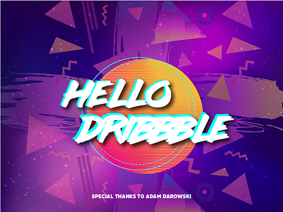 Hello Dribbble! dribbble hello welcome