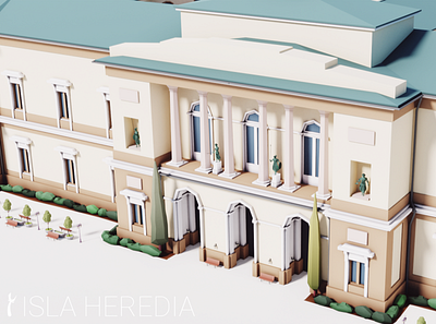 Palacio Lowpoly 3d 3d art 3d models architecture lowpoly