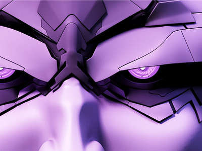 The gaze of Galactus 3d 3d art hardsurface machine organic purple