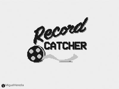 Game Logo Record Catcher. branding branding and identity game dev game jam gaming graphic design lettering logo logotipe pixel art type typography