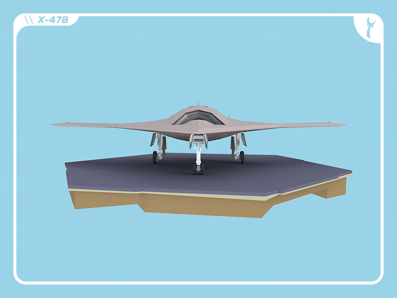 Drone X 47B Ailerons test 3d 3d art animation animation 3d b3d blender drone low poly lowpoly military plane