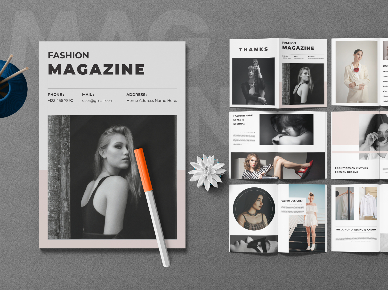 Fashion Magazine by FabulousTemplates on Dribbble