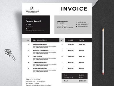 Invoice Template modern