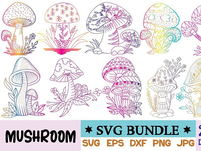 The Mushroom SVG Bundle mushroom svg the mushroom svg bundle