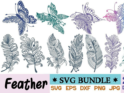 The Feather Bundle svg svg design t shirt design the feather bundle
