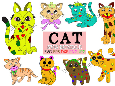 Cat Svg Design 3d animation cat svg design graphic design logo motion graphics ui