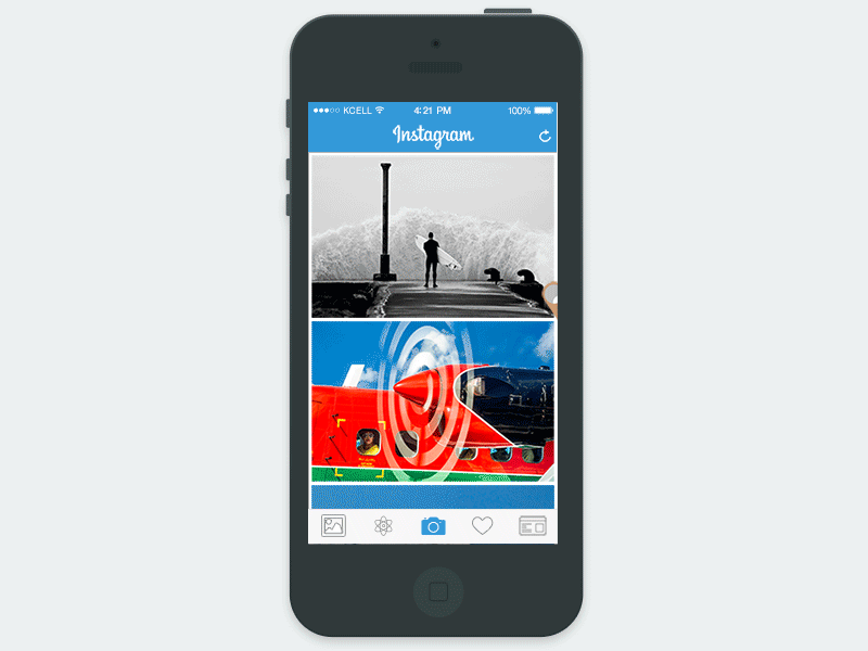 Instagram concept GIF animation comments flat gif insta instagram swipe