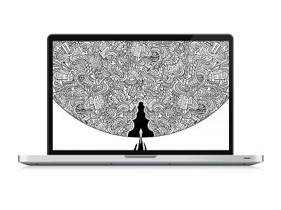 City alone chaos doodle drawing freebie ipad iphone iphone5s lonely man pack wallpaper