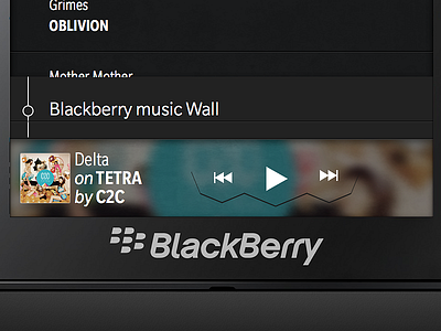 Blackberry Music Player blackberry design interface music player sketchapp ui ux