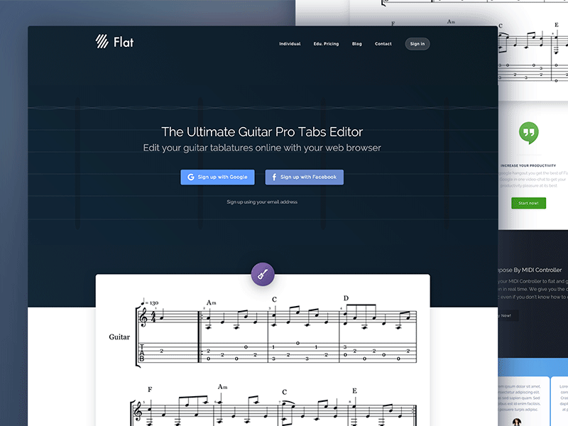 Guitar Tabs by Flat