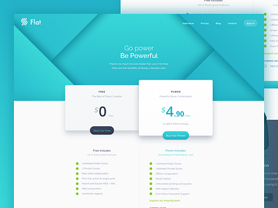 Flat Pricing Plan design flat google material materials modern music page plan pricing ui