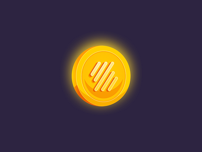 Flat Golden Coin coin event flat graphicdesign illustration popularshot tech ui