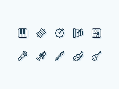 Music Instrument Icons icon icons instruments kit music ui