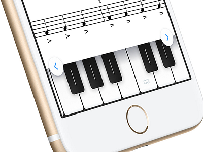 Flat Piano Keyboard design ios iphone keyboard music piano safari ui ux web