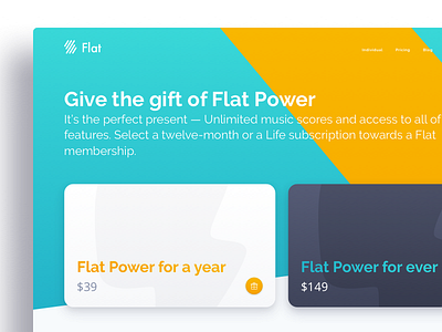 Gift Card landing page