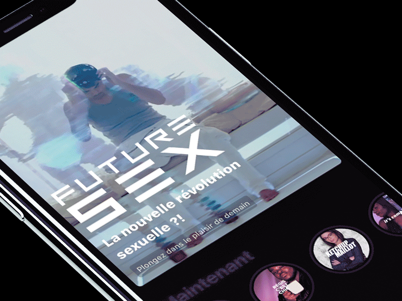 Blackpills content transition serie movie storie circle card gif animate ux design ui transform transition