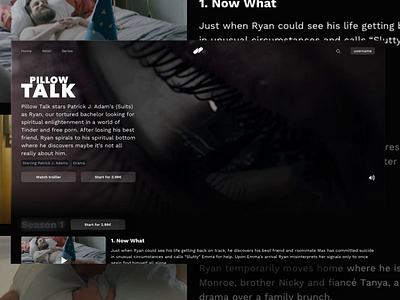 Serie episodes on Blackpills web app black blackpills design flat gif movie serie ui ux video web