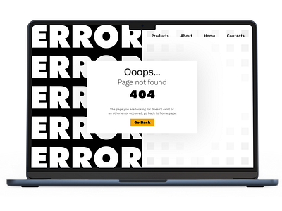 404 Error page UI design design typography ui ux