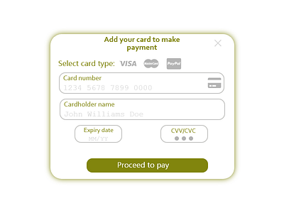 Credit card checkout page/form UI design (page 2)