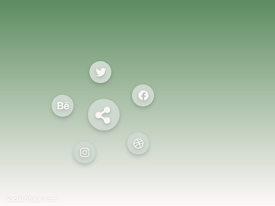 A Social share button/icon 3d branding design graphic design illustration logo typography ui ux vector