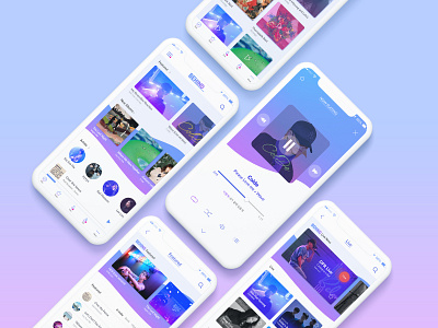 Indie Music App - BEHIND app app concept blue design music ui ux