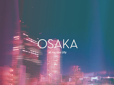 OSAKA city graphic japan night osaka photo