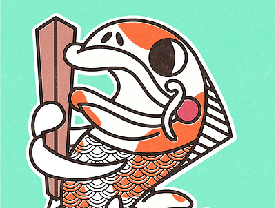 Koi fish illustration koi koi fish sports logo