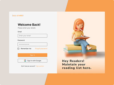 Sign In/Sign Up Page #DailyUi #001