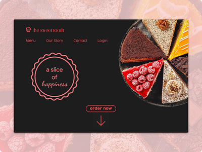 Landing page- DailyUI 003 branding daily dailyui dailyui003 dailyuichallange design dessert dessertshop landing page logo ui uidesign ux uxdesign