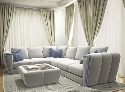 Living Room contemporary design interiordesign italianstyle luxury render