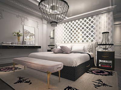 Hotel Bedroom contemporary design interiordesign italianstyle luxury render
