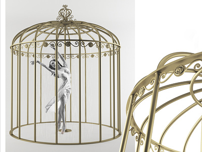 Shower cage contemporary design girl interiordesign italianstyle lapdance luxury render