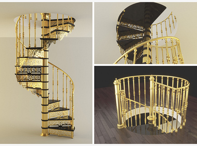 Balustrade balustrade classic design interiordesign italianstyle luxury render stair