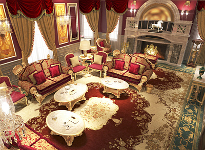 Living room classic design int interiordesign italianstyle luxury render
