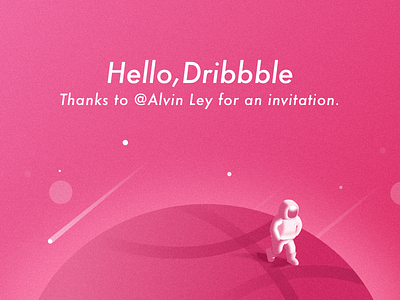 Hello Dribbble! illustration