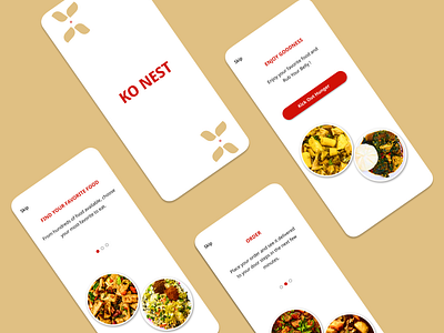 KO NEST • Niger & Nigeria Food App • Onboarding app design food mobile niger nigeria onboarding ui