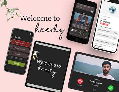 Heedy: Group chatting app for families app branding chatapp design graphic design illustration ui ux videocall