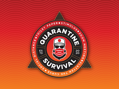 Quarantine Survival Badge badge logo type typography vector