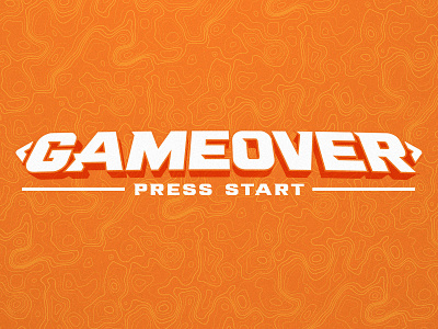 <GAMEOVER> badge logo type typography vector