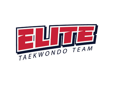 Elite Taekwondo Team martial arts teakwondo team typography vector