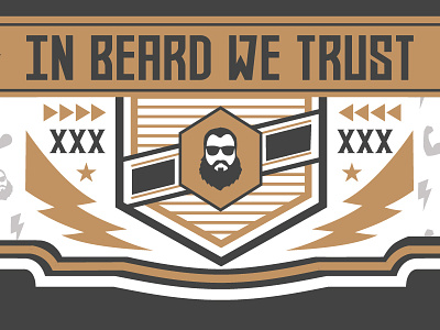 In Beard We Trust beard man stuff thick lines vector