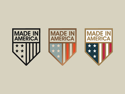 Made In America badge logo stars stripes vector