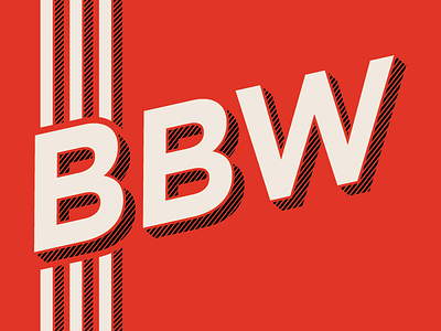 BBW logo line logo orange vector