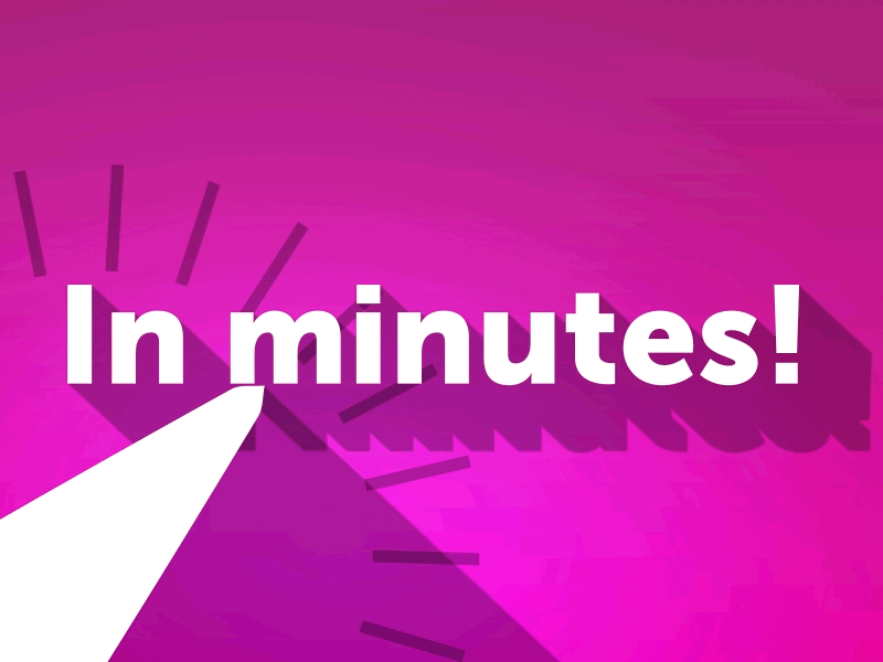 In Minutes after effects long pink shadows type