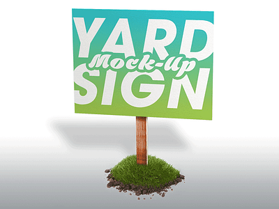 Yard Sign Mock Up grass mock mock up psd sign up yard