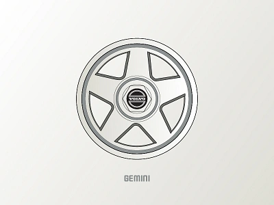 Volvo Wheels - Gemini automotive car rim sweden tire vector volvo wheel