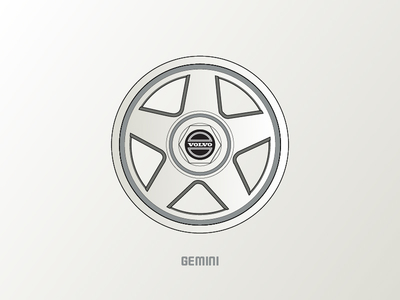 Volvo Wheels - Gemini automotive car rim sweden tire vector volvo wheel
