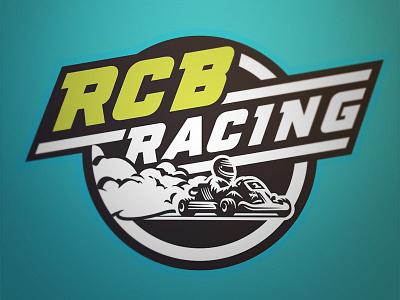 RCB Racing kart logo racing smaoke type vector