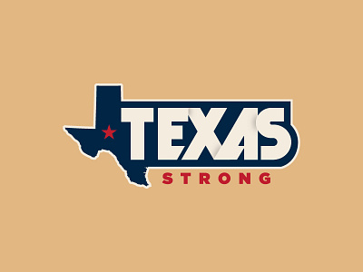 Texas Strong branding custom type harvey icon logo san serif state texas typography