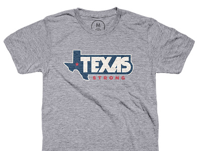 Texas Strong T-Shirt branding bureau cotton custom type harvey icon logo san serif state texas typography